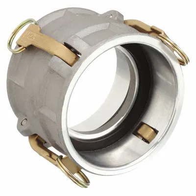 DIXON VALVE & COUPLING Cam and Groove Coupling: 4 in Coupling Size, 100 psi Max. Working Pressure @ 70 F - Type DD Aluminum Cam & Groove Fittings