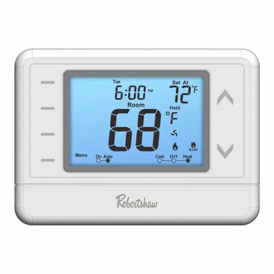 Robertshaw Thermostat: Heat and Cool, Manual, B/C/G/O/Rc/Rh/W/W2/Terminal Designations/Y2 - Standard Thermostats