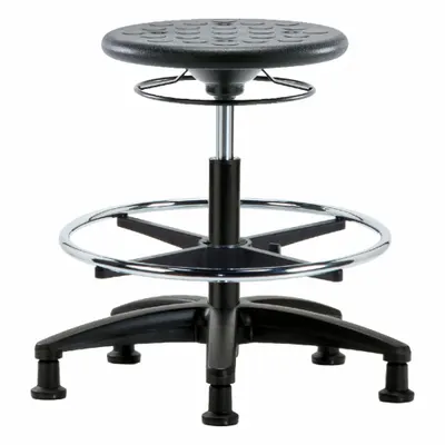 OEM Stool: Polyurethane, Ht Range 17 3/4 in to 25 1/2 in, 13 in Seat Wd, 13 in Seat Dp - Polyurethane Lab Stools