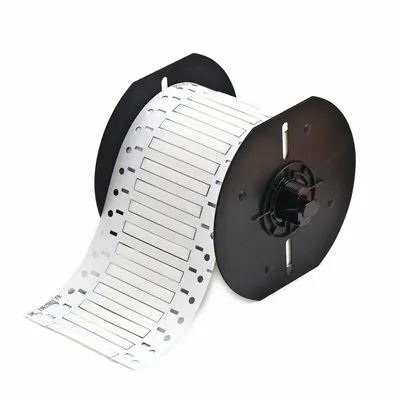 BRADY Sleeve Label: 1/8 in x 2 in, Polyolefin, White (Matte) - Brady Precut Sleeve Label Rolls