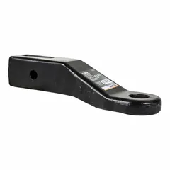 This Class 3 ball mount is made of forged steel with a black powder-coated finish for corrosion resistance. It features a 2-1/2 in ball diameter and a 1-1/4 in compatible ball shank diameter. The non-adjustable mount connects a hitch receiver to a trailer coupler for towing applications.