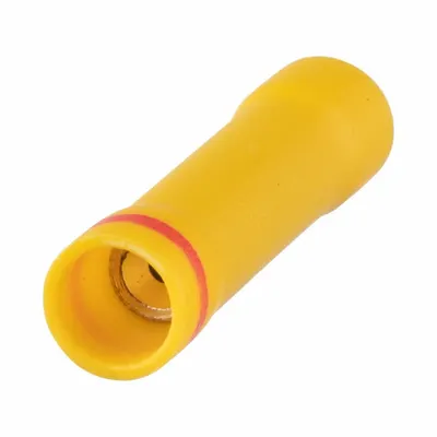 PANDUIT Butt Splice Connector: Yellow, Vinyl, For Wire Size 18 AWG – 10 AWG, 600 V - Insulated Butt Splice Connectors