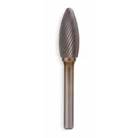 WIDIA Carbide Bur: Flame, SH-41, Single Cut, 1/8" x 1/4" Head, 1/8" Shank (MPN M40446)