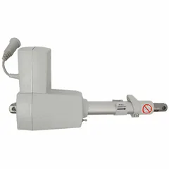 This head actuator is a gray plastic component designed for use with Joerns Care Bari10A series healthcare beds. It enables controlled positioning of the head section to support patient comfort and caregiver access in bariatric care settings.