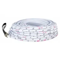 KESON Surveyors Rope: Manual, SR-10-300, SAE/Engineers Scale, 300 ft, 1/10 ft, Loop Tip, Fiberglass