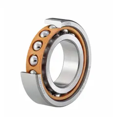 Single high-precision angular contact bearing with 25 mm bore, 25° contact angle, open design, and phenolic cage. Rated ABEC P4, suitable for applications requiring high speed and accuracy, such as machine tool spindles and precision instrumentation.