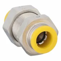 PARKER Push-Fit Union Fitting: 10 mm OD x 10 mm OD Size, Push-to-Connect x Push-to-Connect, Brass (MPN 62PLPBH-10M)