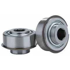 This heavy-duty precision conveyor roller bearing supports conveyor rollers in material handling systems such as assembly lines and warehouse distribution. It has a bearing OD of 2.27 in, fits 11/16 in axle sizes, and carries a load rating of 2450 lb.