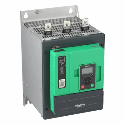 SCHNEIDER Soft Start: 208-690V AC, 170 A Output Current, No Bypass, IP20, 60/50 Hz - Schneider Altistart ATS 48