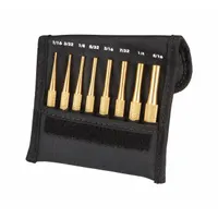 Drive Pin Punch Set: Non-Sparking, 4 in Overall Lg, 8 Pieces, Brass, Non-Sparking, SAE (MPN SB565Z)