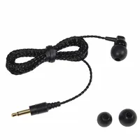 ICOM Listen-Only Earpiece: Fits Icom, For F52D/F62D Series, Earbud, Black, 1 Wires, Wired, SP40