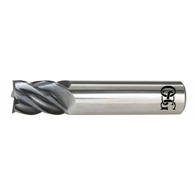 OSG Square End Mill: Carbide, EXO Coated, 5 Flute, 5/8" Mill Dia, 25/32" LOC - Fast-Cutting Carbide Square End Mills for Stainless Steel & Super Alloys