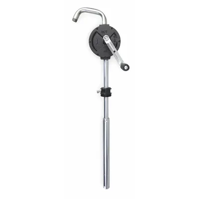 Dayton Hand Pump: Rotary Action, Pump with Spout, Cast Iron Housing, 10.67 oz per stroke - Rotary-Crank Drum Pumps