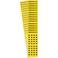 Pipe Marker: Hydrochloric Acid, Yellow, Black, Fits 3/4 in and Smaller Pipe O.D., With Arrows, 5 PK (MPN 7156-3C-PK)