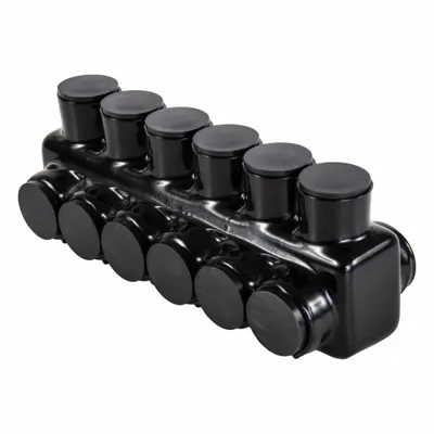 POLARIS Multitap Connector: 6 Port, Double-Sided Entry, 4 AWG – 500 kcmil Wire Size - Dry-Location Double-Sided Entry Multitap Connectors