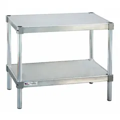 This fixed-height worktable features a 24 in x 20 in aluminum top that resists corrosion and is easy to clean. The unit is not expandable or modular. Suitable for assembly, inspection, and light-duty tasks in industrial workshops, labs, and clean rooms.