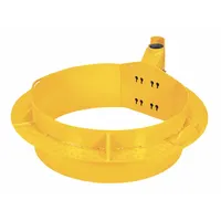 MSA Manhole Collar: 35 in, Manhole Mnt, Support Post, Yellow, Davits, Freestanding, Steel (MPN IN-2220)