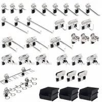TRITON PRODUCTS Pegboard Kit: 32 Hooks, Locking Clip, Surface, Stainless Steel (MPN SSLH1-Kit)