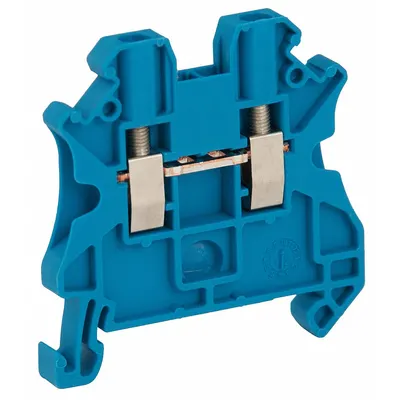 SCHNEIDER Terminal Block: DIN Rail Mounting Type, Screw Clamp Wire Termination - Pass-Through Blocks