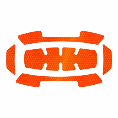 MILWAUKEE Hard Hat Label: 8 in Ht, 4 in Wd, Diamond-Grade Retroreflective, Reflective - Safety