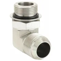 Hydraulic Hose Adapter: 1 in x 1 in Fitting Size, Male x Male, ORB x JIC, Rigid, 90° Elbow (MPN 2062-16-16S)