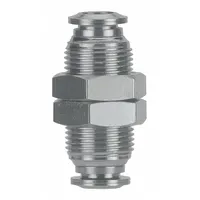 AIGNEP USA Push-Fit Adapter Fitting: 5/32 in OD x 5/32 in Pipe Size, Push-to-Connect x MUNF, Silver (MPN 60000-53-32)
