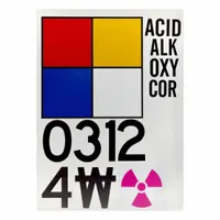 Placard Kit: Vinyl, 15 in Ht, 15 in Wd, 0.004 in Thick, 15 in x 15 in, GHS/NFPA 704/OSHA 1910.1200 (MPN 50054)