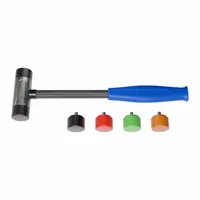 Replaceable Tip Hammer: Urethane, 1 1/2 lb Head Wt, 1 in Tip Dia, 10 in Overall Lg, Replaceable Tips (MPN AM08ZRTCG)