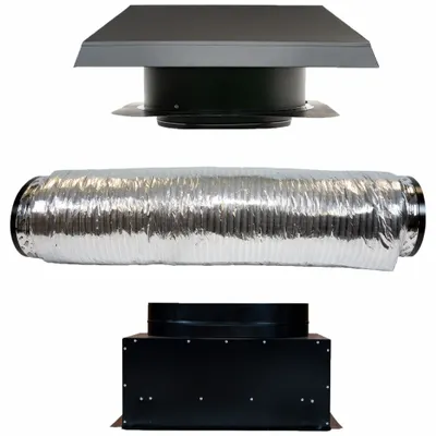 QUIETCOOL Whole House Fan: Roof Mount, 22 in Blade, 3,543 cfm Max., 2,771 sq ft Coverage - Roof-Mount Whole House Fans