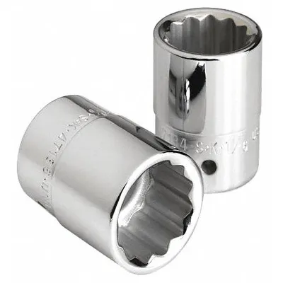 SK PROFESSIONAL TOOLS Socket: SAE, 1/2 in Drive Size, 1 5/16 in Socket Size, 12-Point, Std - 1/2" Drive Hand Sockets