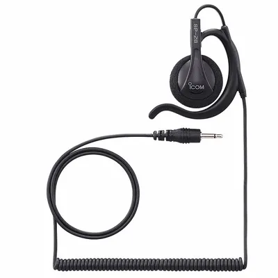 ICOM Listen-Only Earpiece: Fits Icom, For F52D/F62D Series, Ear Hook, Black - Listen-Only Earpieces