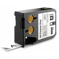 Combined Label and Ribbon Cartridge: 3/4 in x 24 5/8 ft, Vinyl, White (Gloss), Indoor/Outdoor (MPN 1868752)