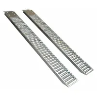 This non-adjustable steel ramp is designed for loading trucks. With an overall length of 72 inches and width of 9 inches, it provides a fixed surface for rolling equipment or goods into a truck bed. The ramp supports up to 0.5 ton and is suitable for fleet and vehicle maintenance applications