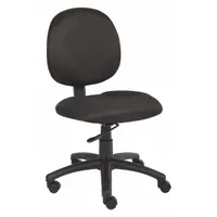 BOSS Office Chair: Black, Fabric Material, 16 1/2 in Back Ht, 20 in Seat Wd, 18 in Seat Dp (MPN B9090-BK)