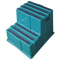 APPROVED VENDOR Step Stool: 2 Steps, 1.6 ft Overall Ht, 500 lb Load Cap, Plastic, 1.6 ft Standing Ht