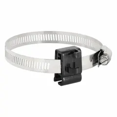 Nylon-bodied cable clamp assembly for securing 18 and 16 gauge cables to Control Floats float switches in single-float installations. Includes a stainless steel hose clamp. Compatible with universal series models for pump and level-control applications.