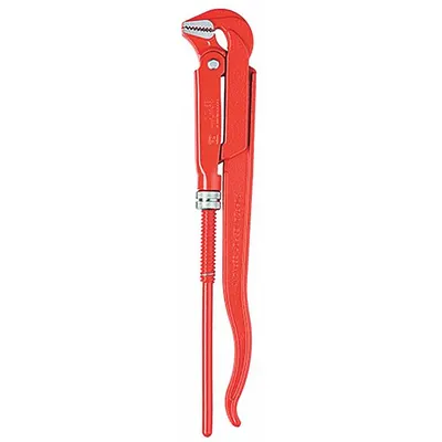 KNIPEX Pipe Wrench: Alloy Steel, 4 3/8 in Jaw Capacity, Serrated, 25 in Overall Lg - Swedish Pipe Wrenches