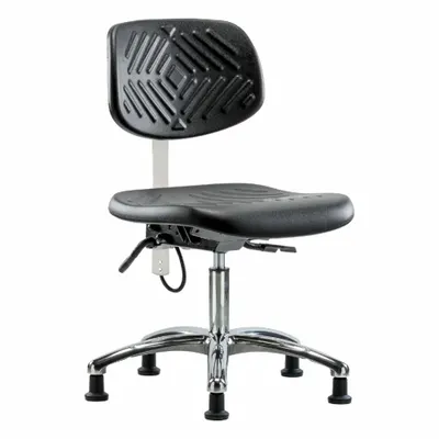 OEM Chair: Polyurethane, Armless, Ht Range 17 1/2 in to 22 3/4 in, 16 in Seat Wd - Polyurethane ESD & Cleanroom Chairs
