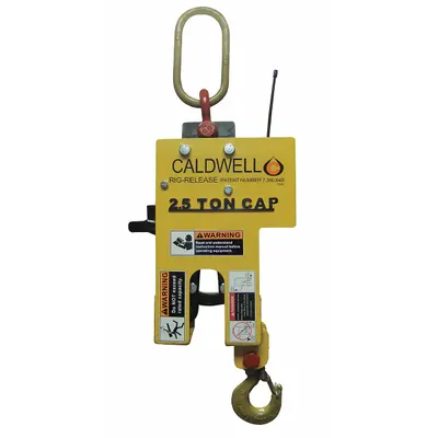 CALDWELL Release Hook: Wire Rope Slings, 5/8 in Compatible Sling Rope Dia - Radio-Controlled Release Hooks