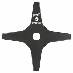 Steel brush cutter blade with 9-inch diameter. Designed for clearing heavy brush, thick grass, and small saplings in landscaping and vegetation management. Compatible with manufacturer number 49-16-2738.