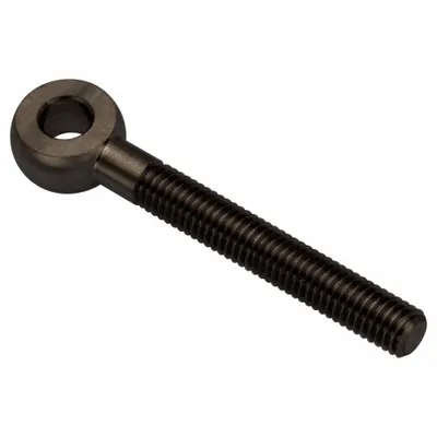 AMPG Fixed Rod End: Stainless Steel, Black Oxide, 100 mm Hole Center-to-End Lg - Stainless Steel Male Threaded Fixed Rod Ends