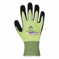 SUPERIOR GLOVE Knit Gloves: 2XL ( 11 ), ANSI Cut Level A6, Palm, Dipped, Micropore Nitrile, 1 PR (MPN S21TAXGPN-11)
