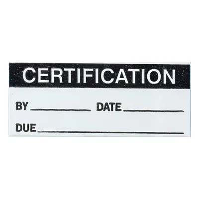 BRADY Inspection Label: 1 1/2 in Wd, 5/8 in Ht, Black/White, Rectangle, Matte - Safety