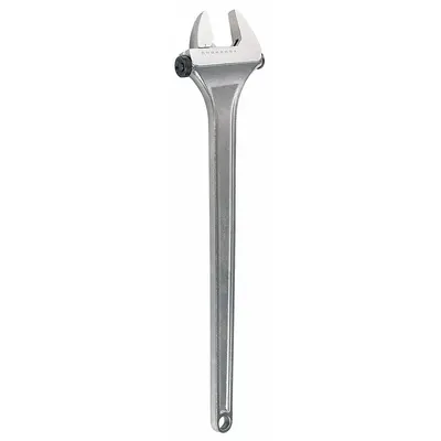 CHANNELLOCK Adjustable Wrench: Alloy Steel, Chrome, 30 in Overall Lg, 3 in Jaw Capacity - General Purpose Adjustable Wrenches