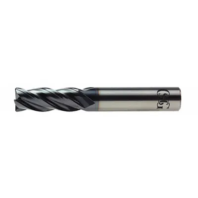 OSG Corner Chamfer End Mill: Carbide, TiAlN Coated, 4 Flute, 1/8" Mill Dia - Fast-Cutting Carbide Corner-Chamfer End Mills for Stainless Steel & Super Alloys