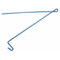 This steel locking clip is used to secure cables, ropes, or wires in rigging and industrial applications. Its 1 1/4 in overall length provides a compact fastening solution for tensioning and positioning tasks