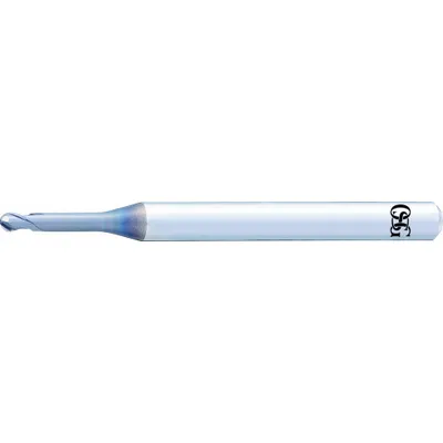 OSG A BRAND Ball End Mill: Carbide, Durorey Coated, 2 Flute, 0.6 mm Mill Dia - Pencil-Neck Carbide Ball End Mills for Hardened Materials