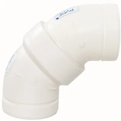 ORION 90 Degrees Elbow: Polyvinylidene, 2 in x 2 in Fitting Pipe Size, Schedule 40 - Schedule 40 Pipe Fittings