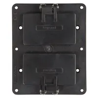 LEGRAND Weatherproof Cover: Portable Outlet Box Cover, GFCI Receptacles, 2 Gangs, 3R, Black (MPN 3251WBK)