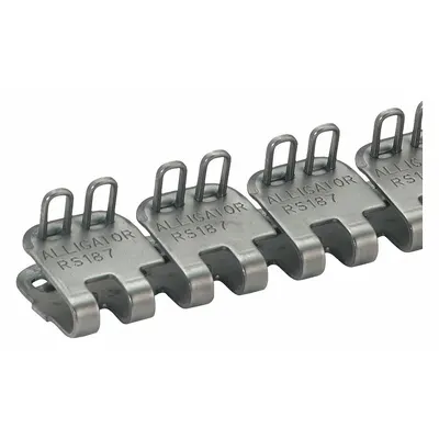 FLEXCO Conveyor Belt Lacing: Steel, RS187, 36 in Lacing Lg, For 1/4 in Max Belt Thick - Abrasion-Resistant Alligator Staple Conveyor Belt Lacing